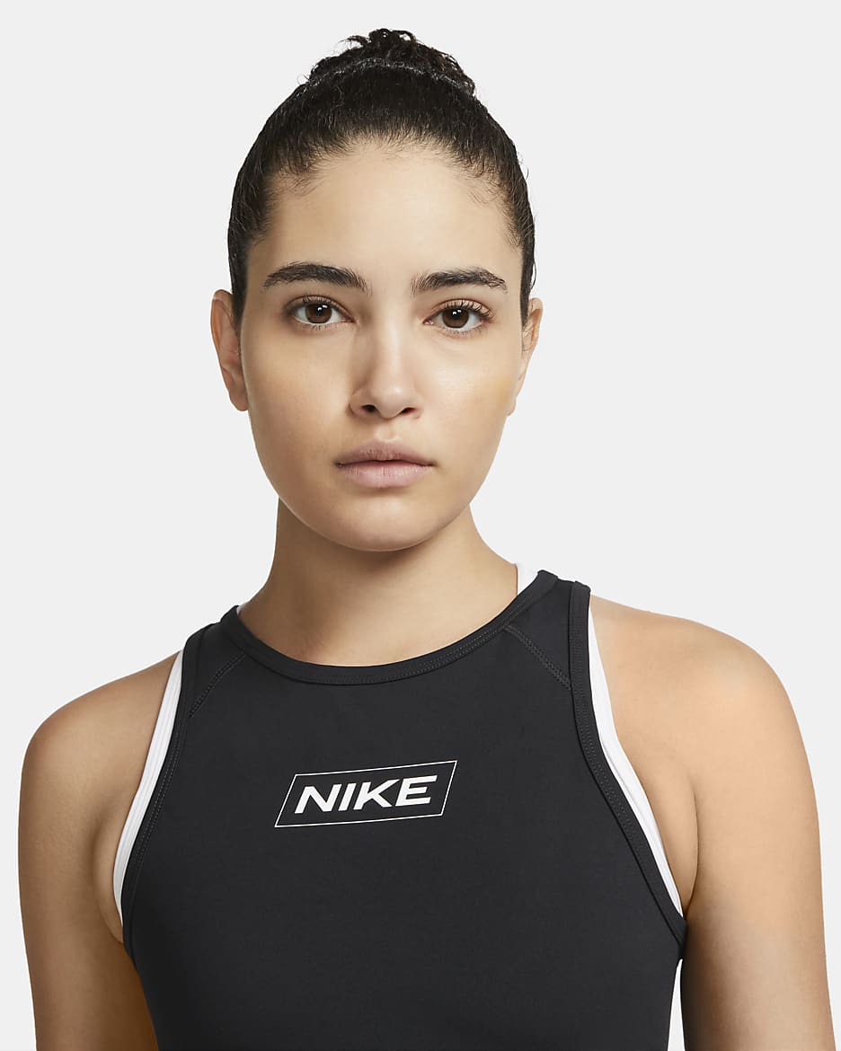 Nike Pro Dri FIT Women s Graphic Crop Tank. Nike AT